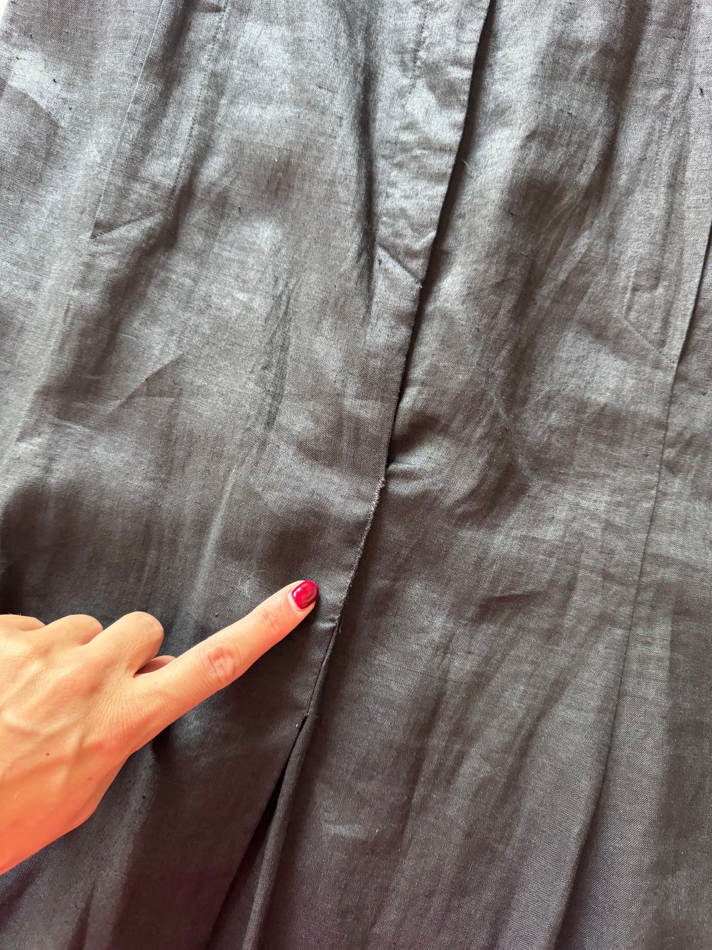 Black linen dress