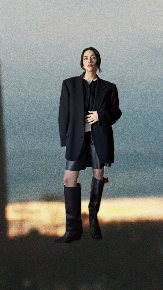 Wool & cachemire black blazer