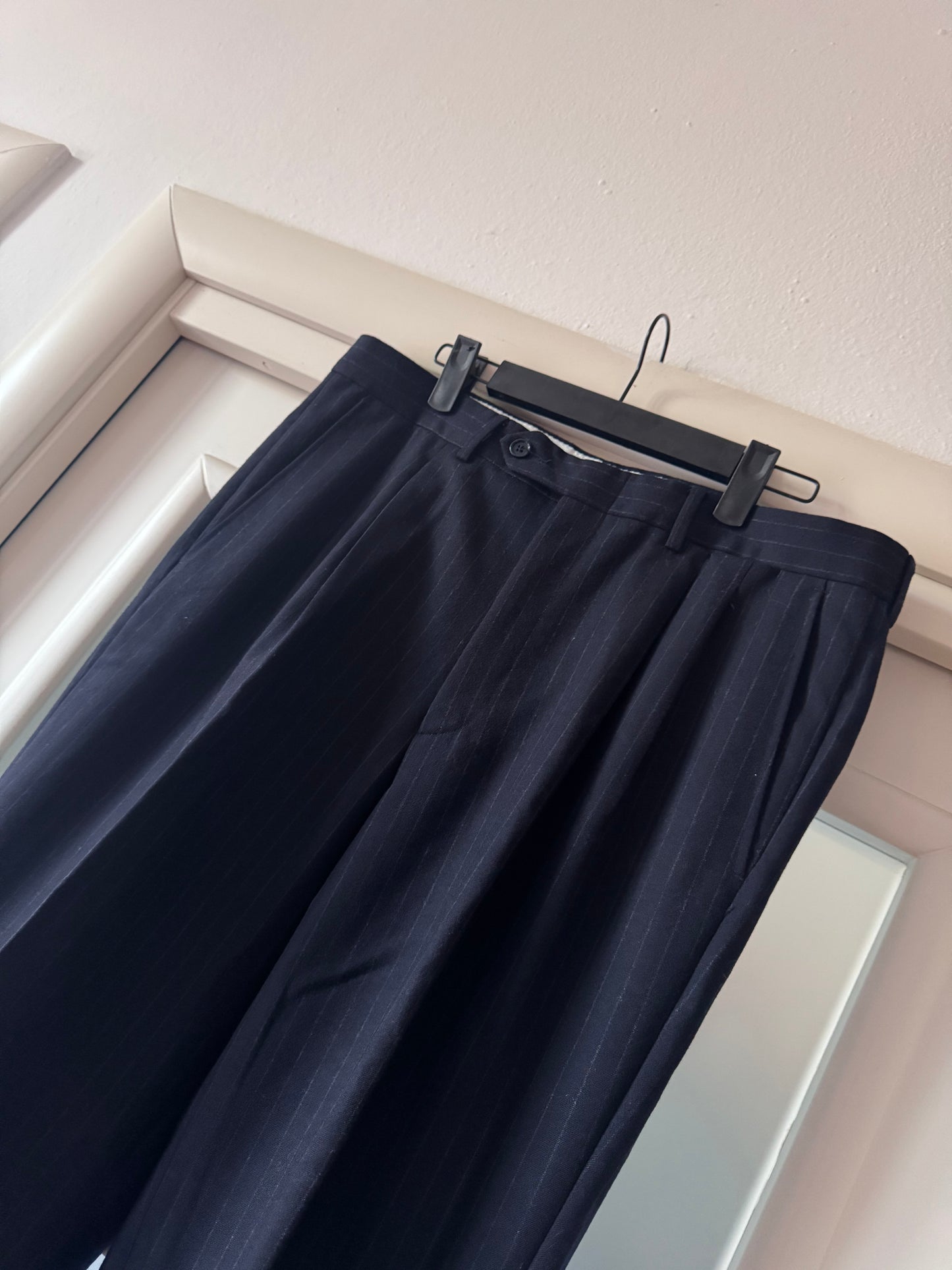 Dark Blue pinstriped suit