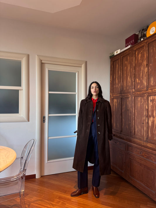 Brown velvet coat