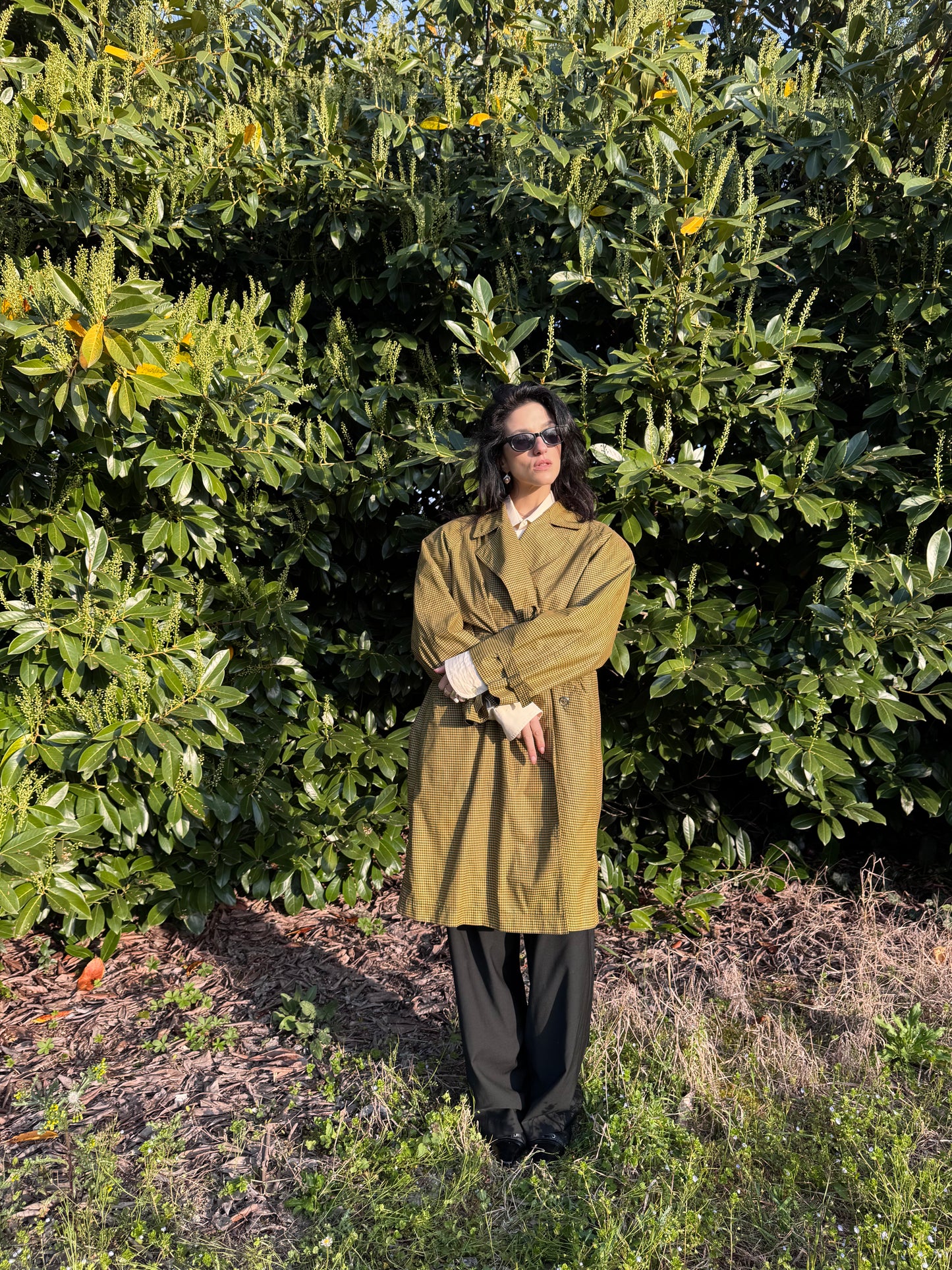 Mini pied de poule trenchcoat