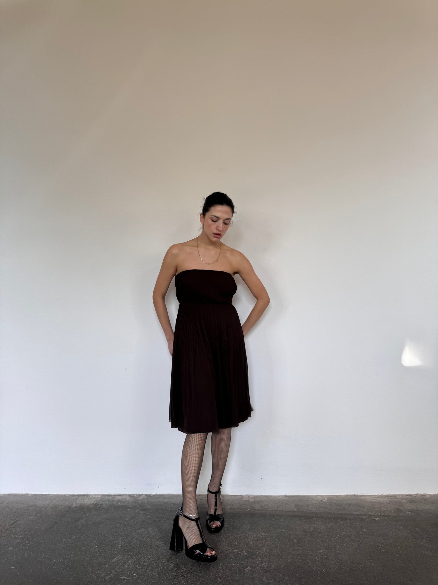 Choco silk J Crew dress