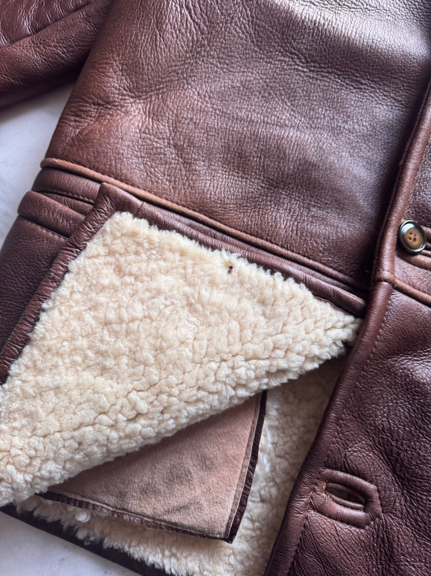 Tobacco shearling