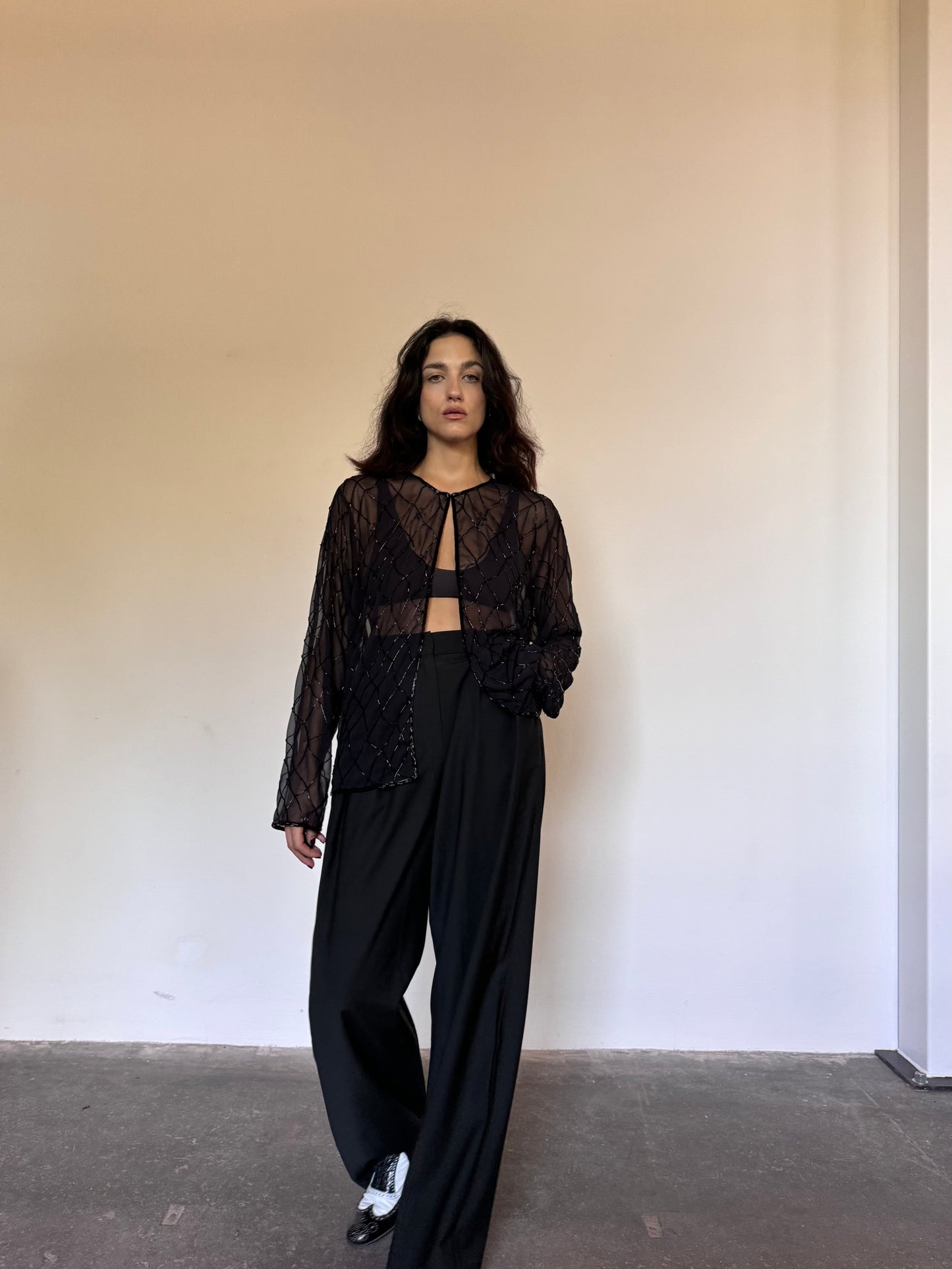 Mesh sparkling blouse -perfetta imperfetta