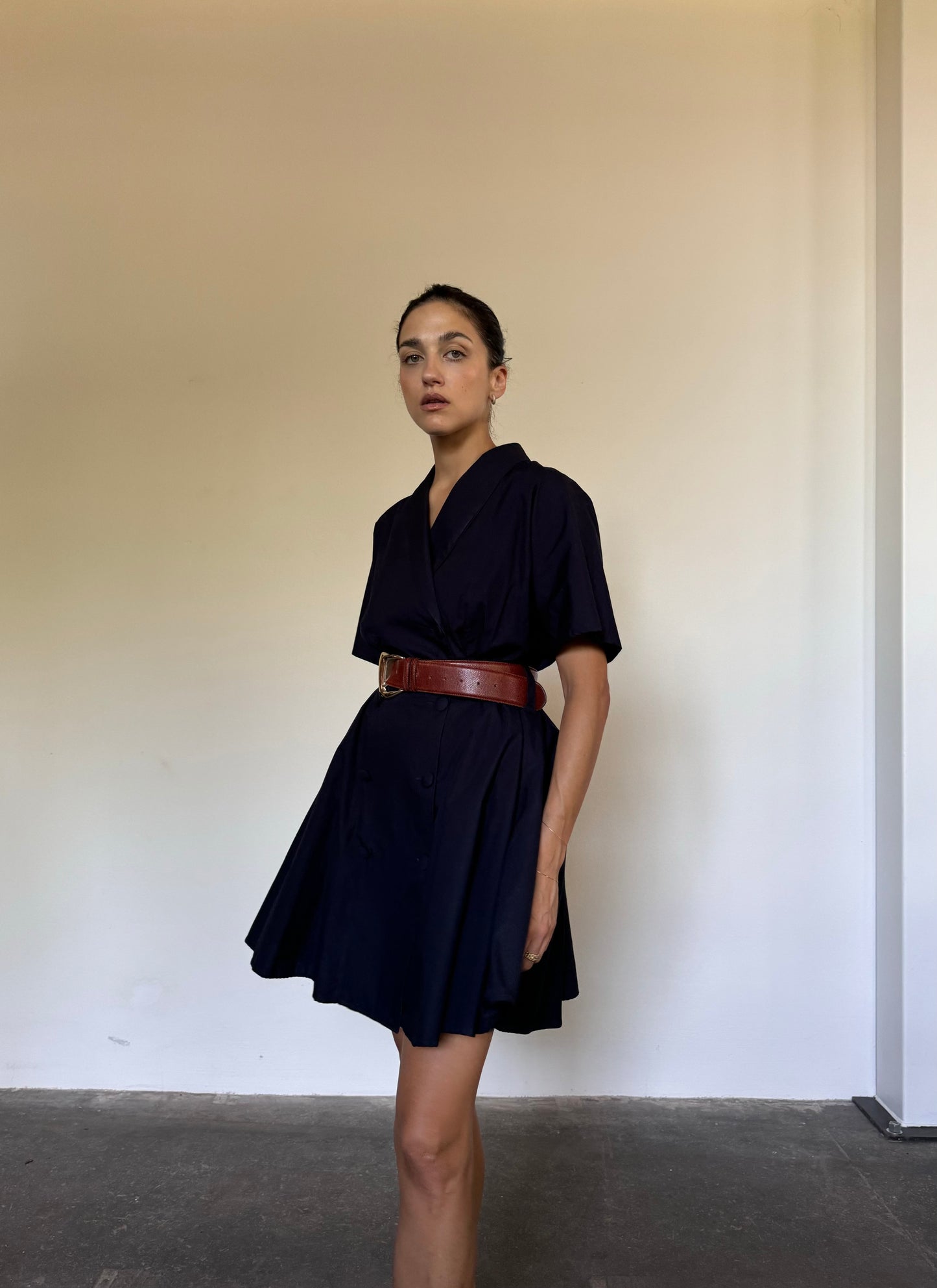 Pretty dark blue mini dress