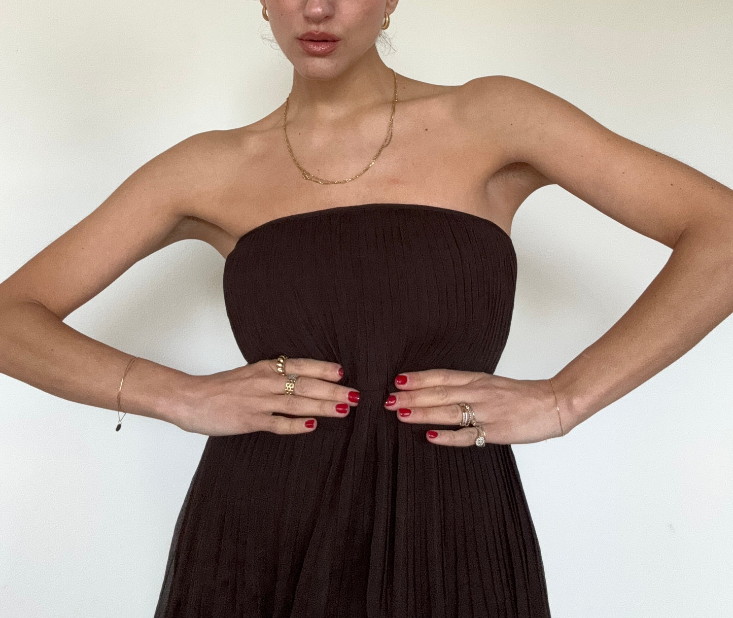 Choco silk J Crew dress