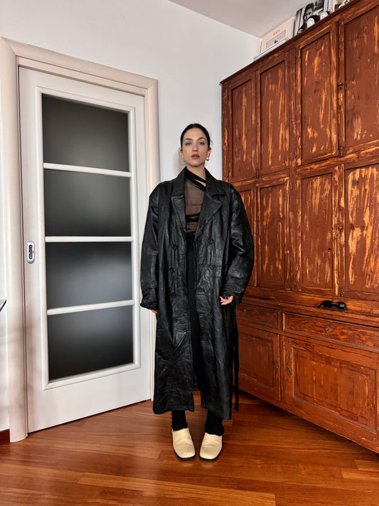 Overissimo patchwork leather coat