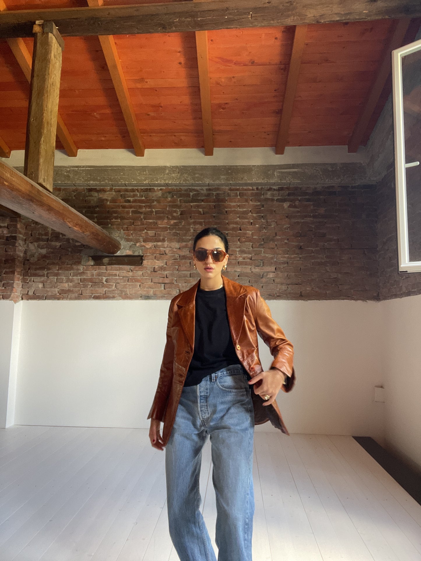 Caramel leather jacket