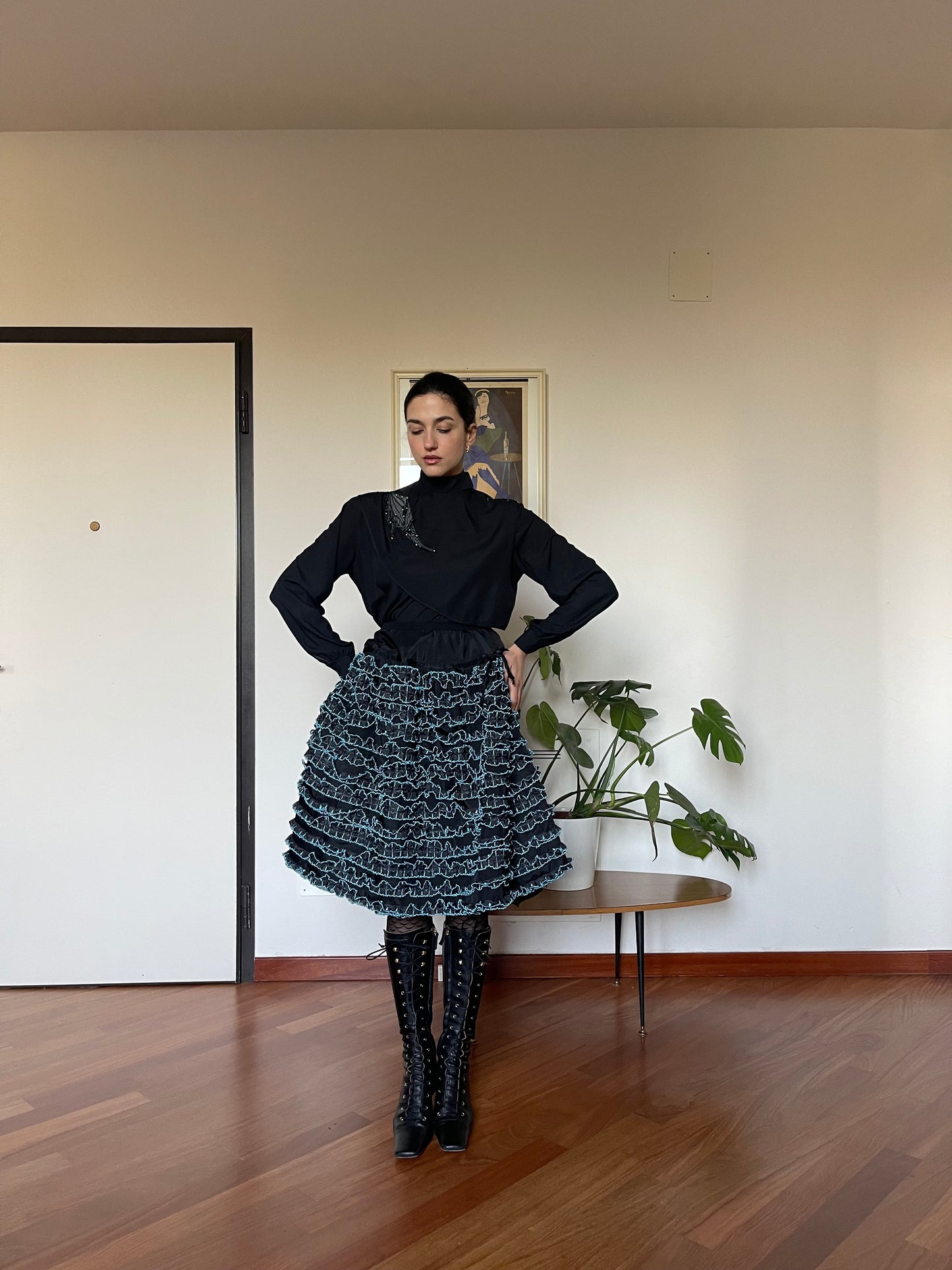 The doll skirt-light blue