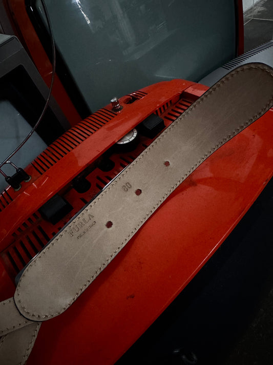 Furla black & white belt