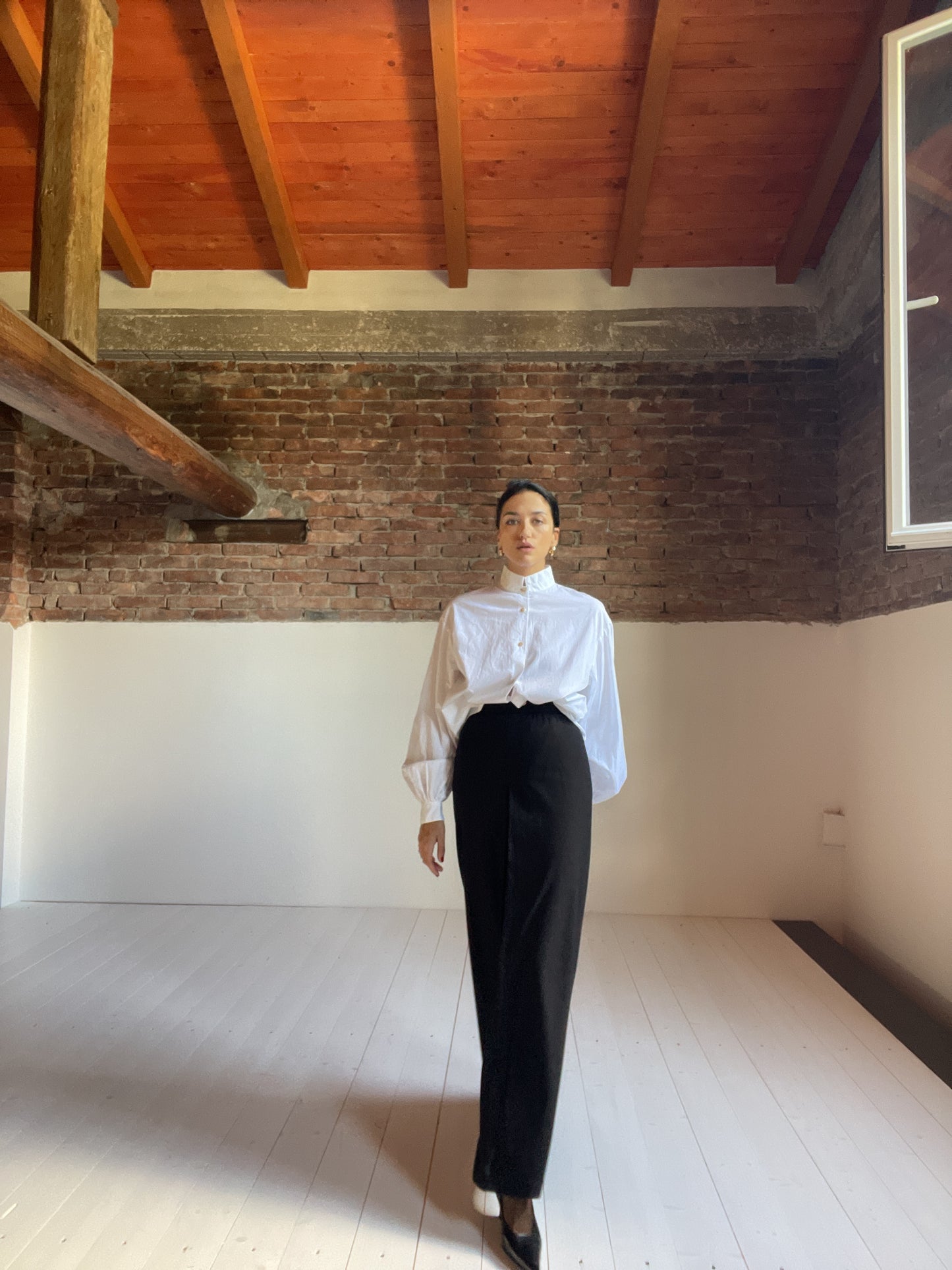 The long black skirt