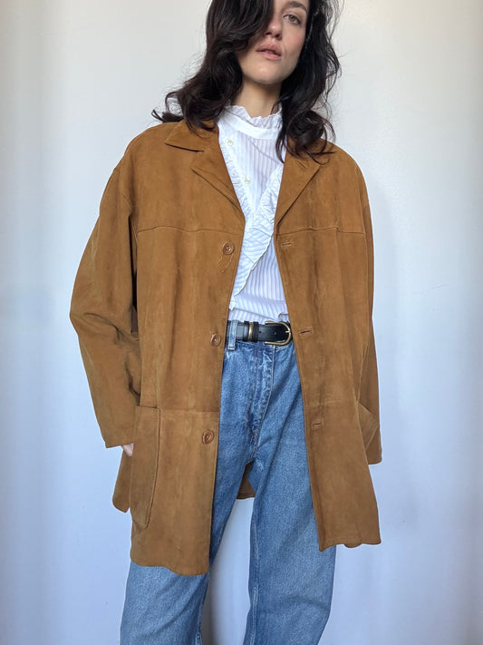 Classica giacca in suede