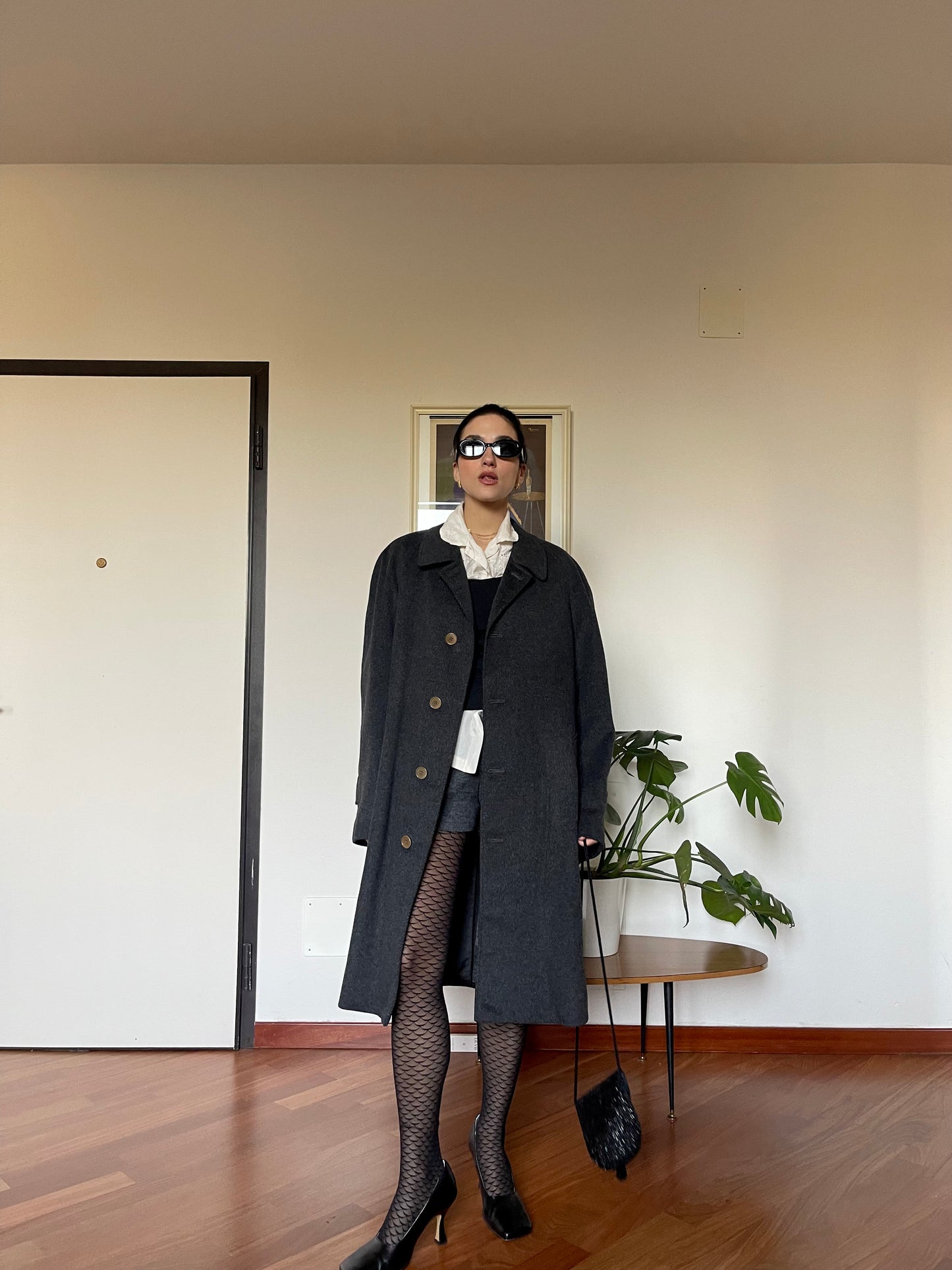 Dark grey wool coat