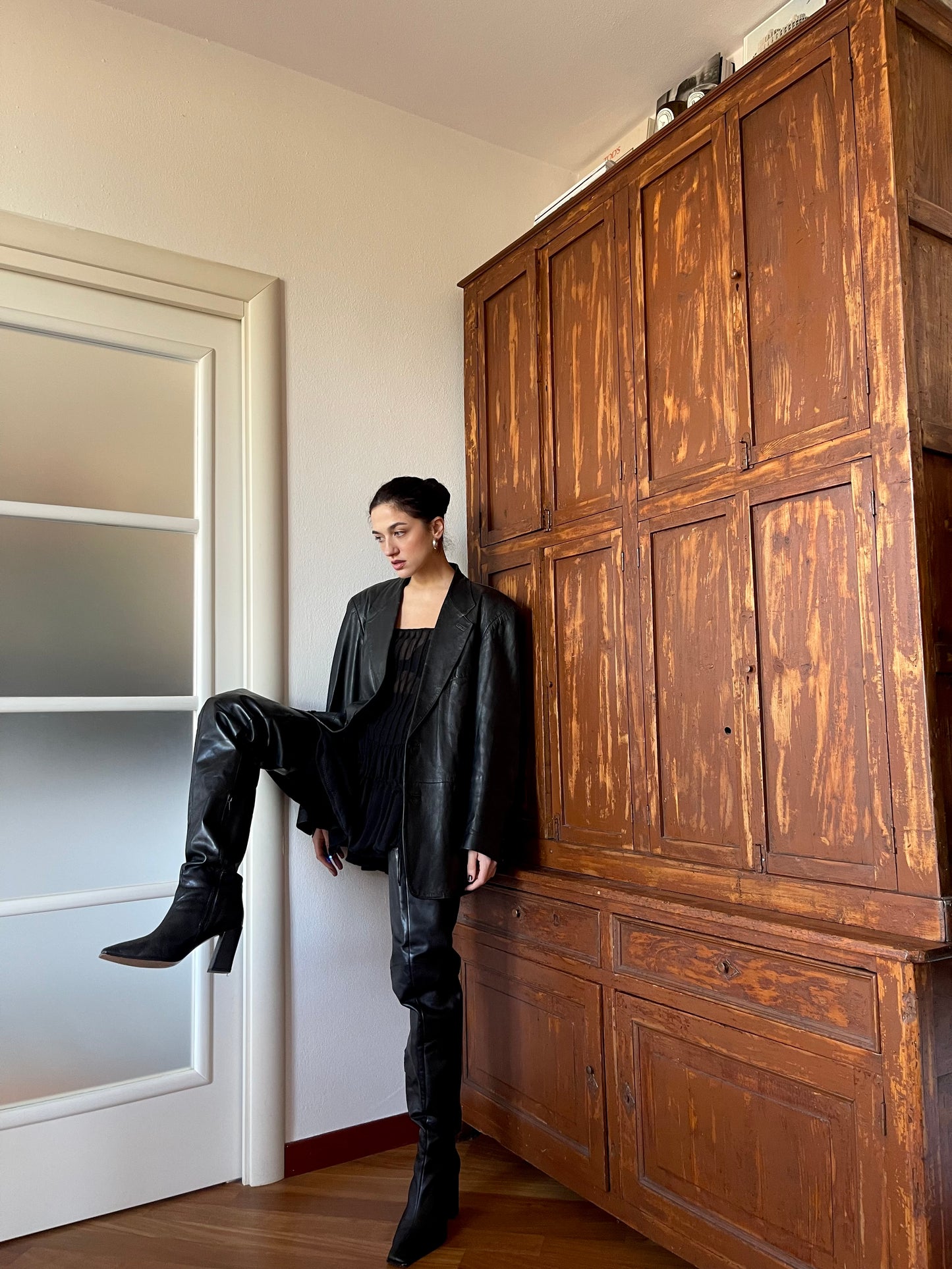 Necessario leather blazer