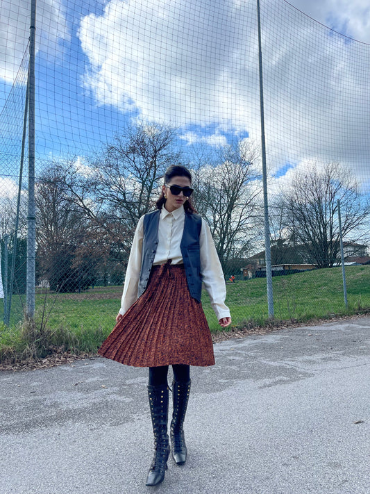 Nostalgica pleated skirt