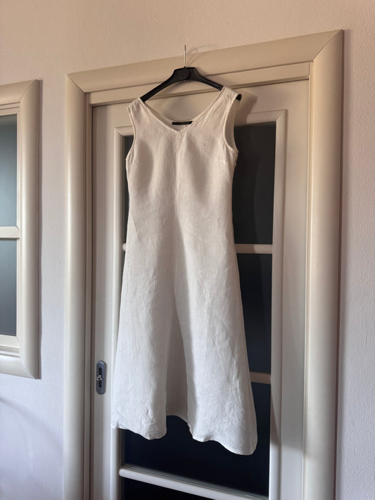 Necessario white linen dress