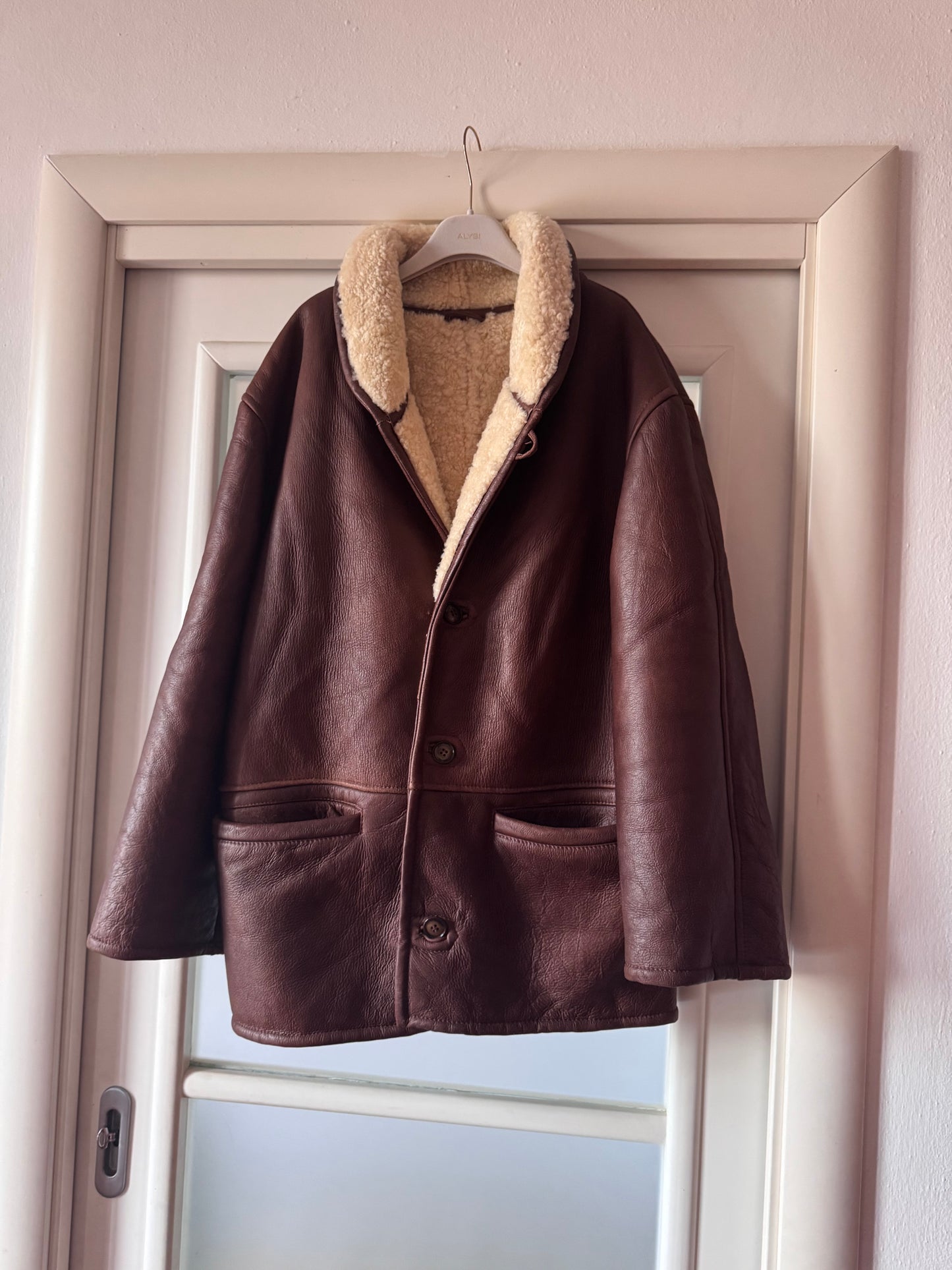 Tobacco shearling