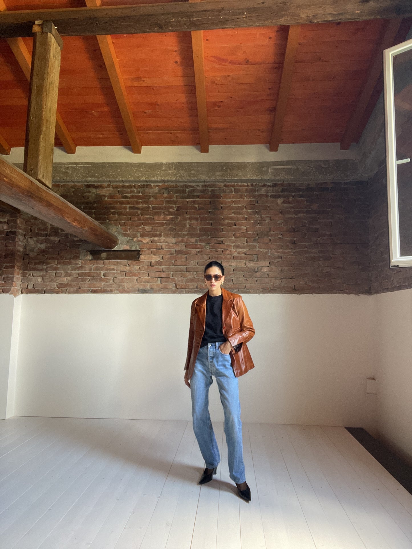 Caramel leather jacket