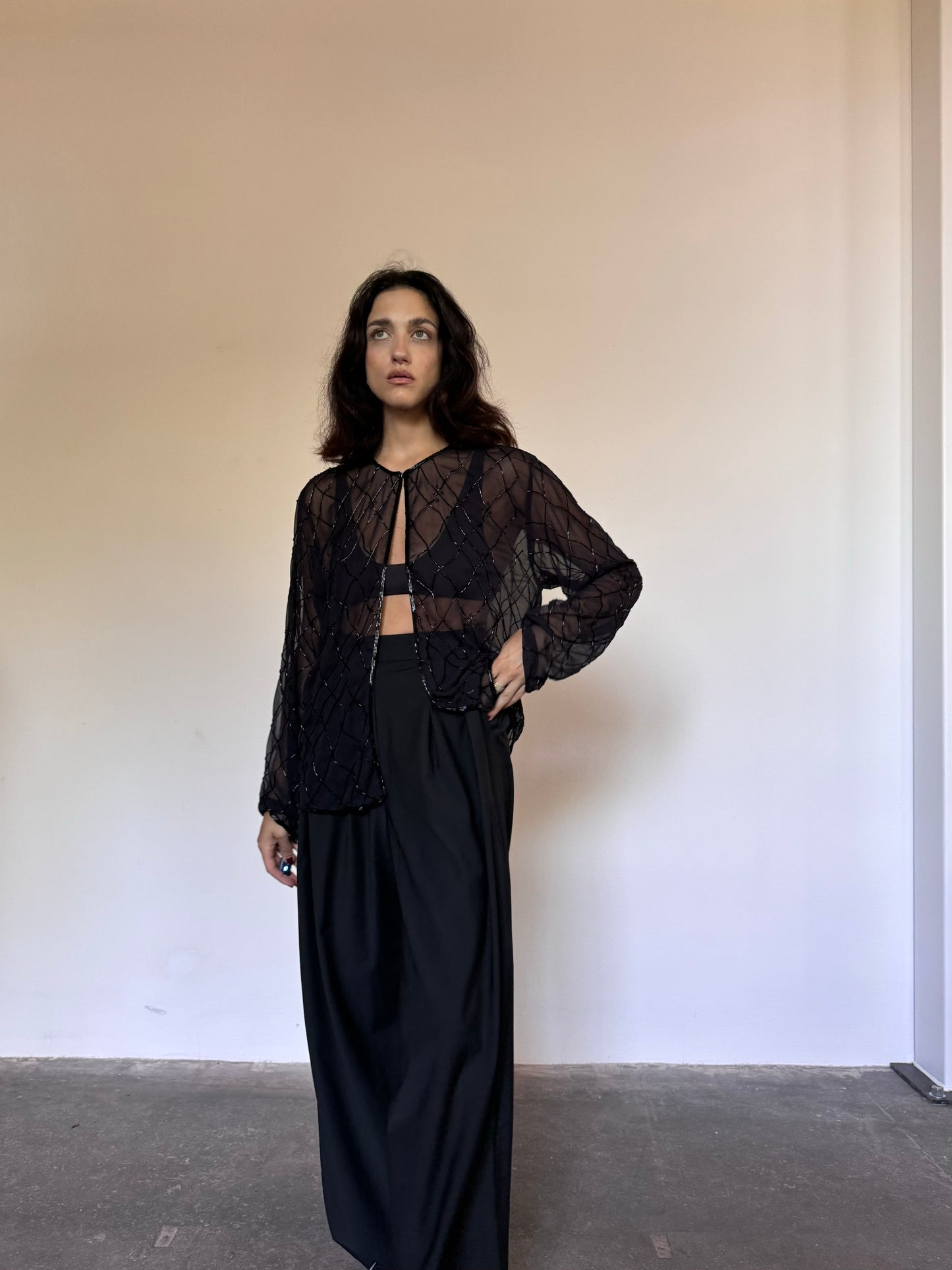 Mesh sparkling blouse -perfetta imperfetta
