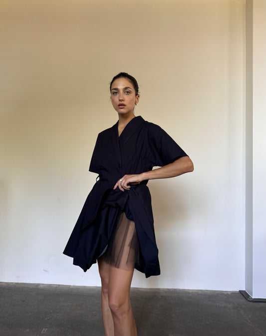 Pretty dark blue mini dress