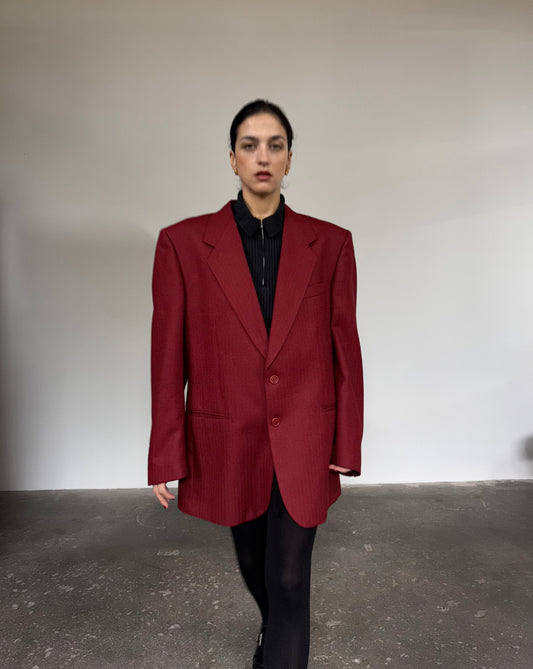Spigato burgundy blazer