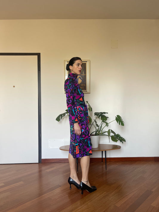 Ken Scott hand printed dress