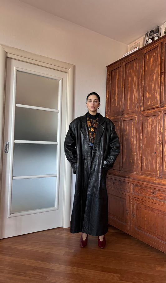 Overissimo leather coat