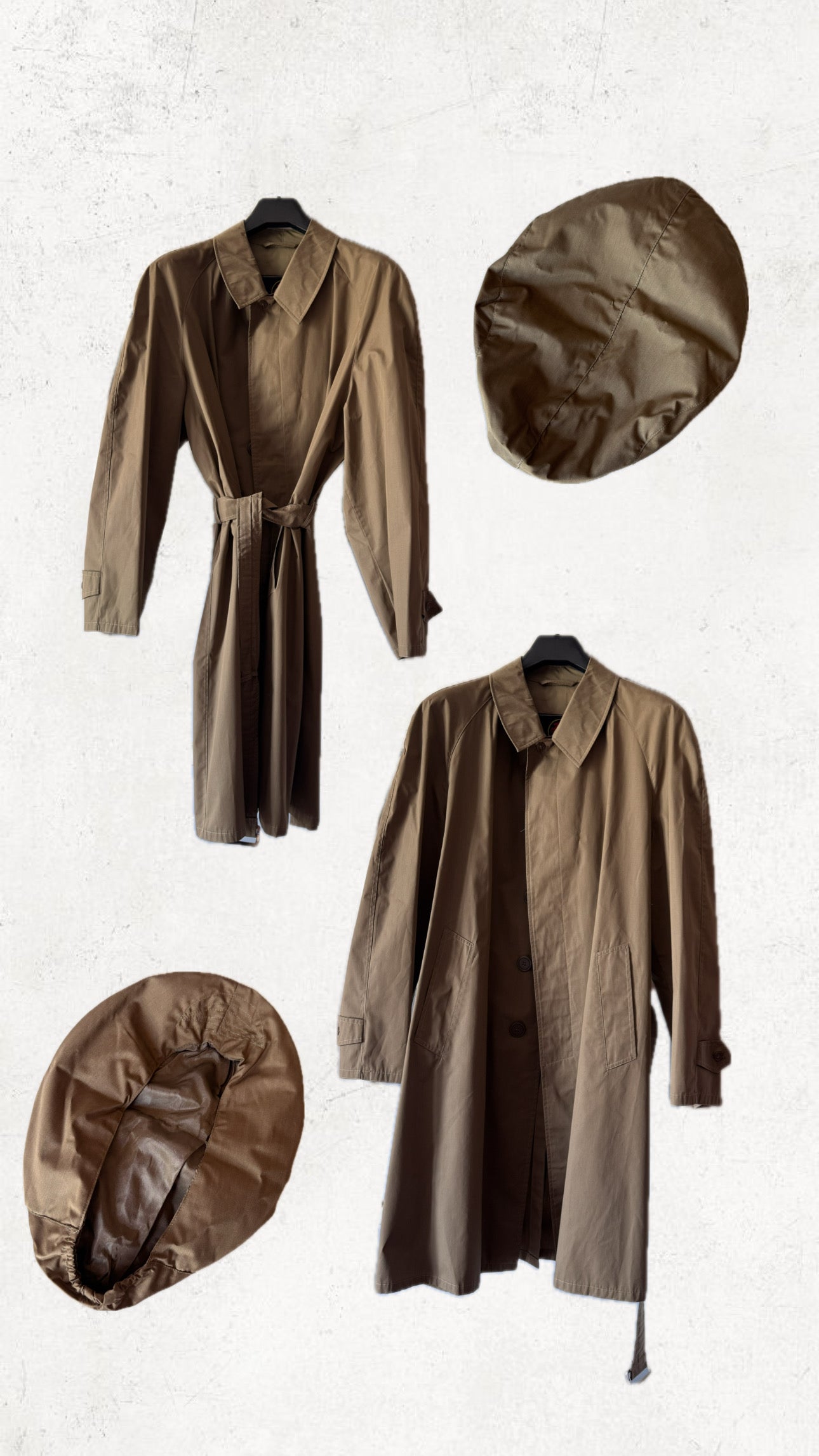 A trench with a hat