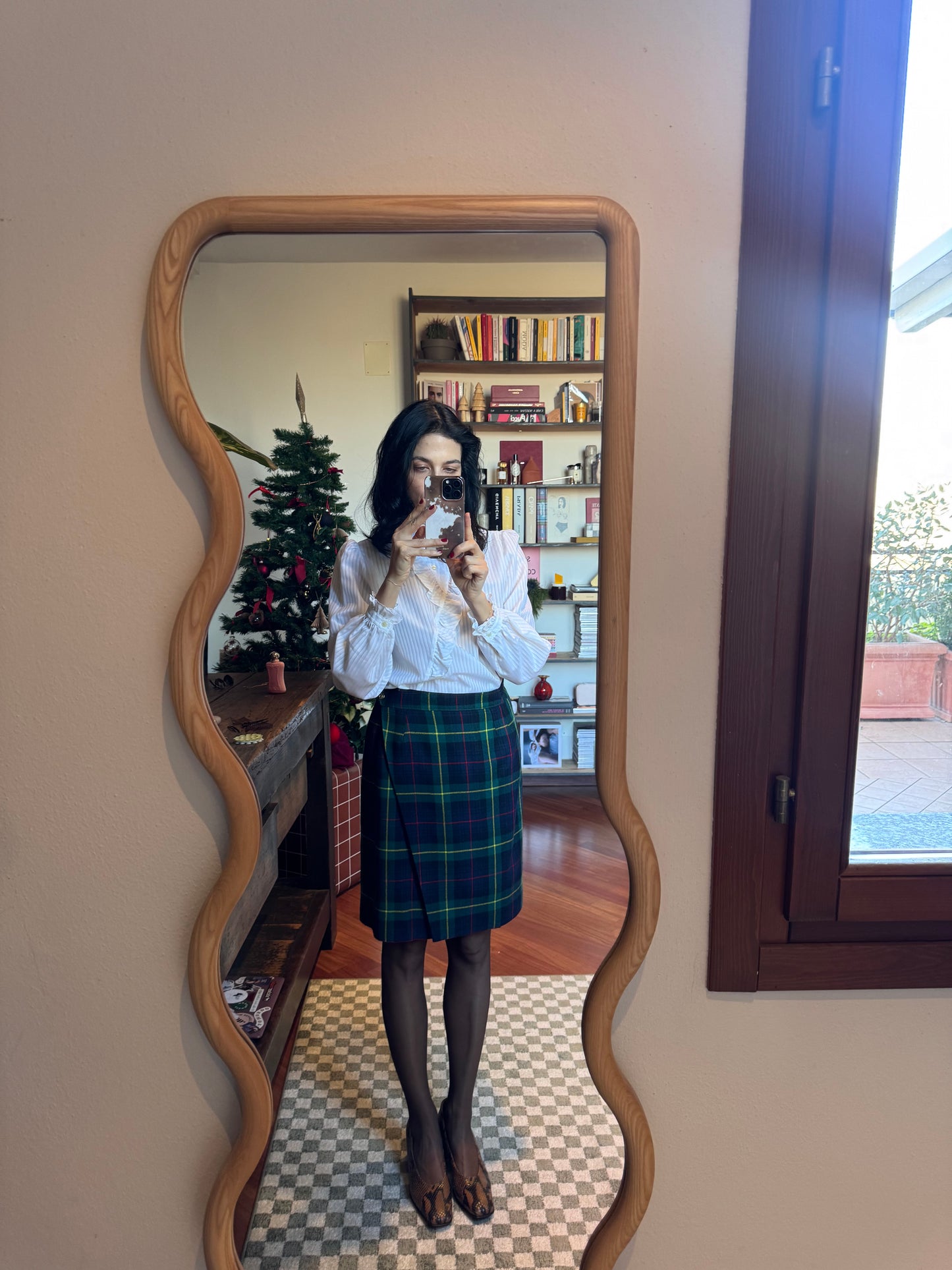 Tartan wrap skirt