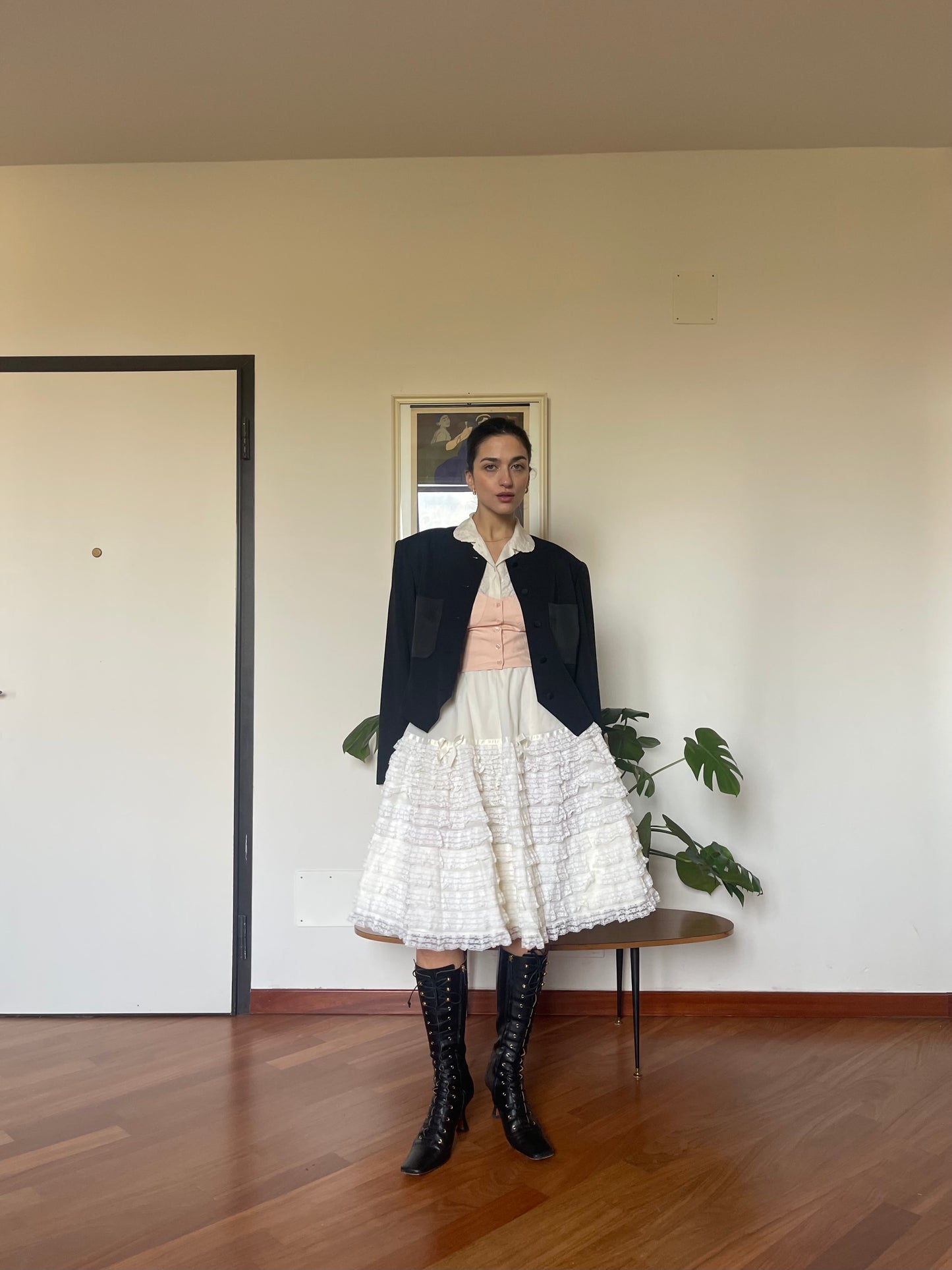 The doll skirt-white