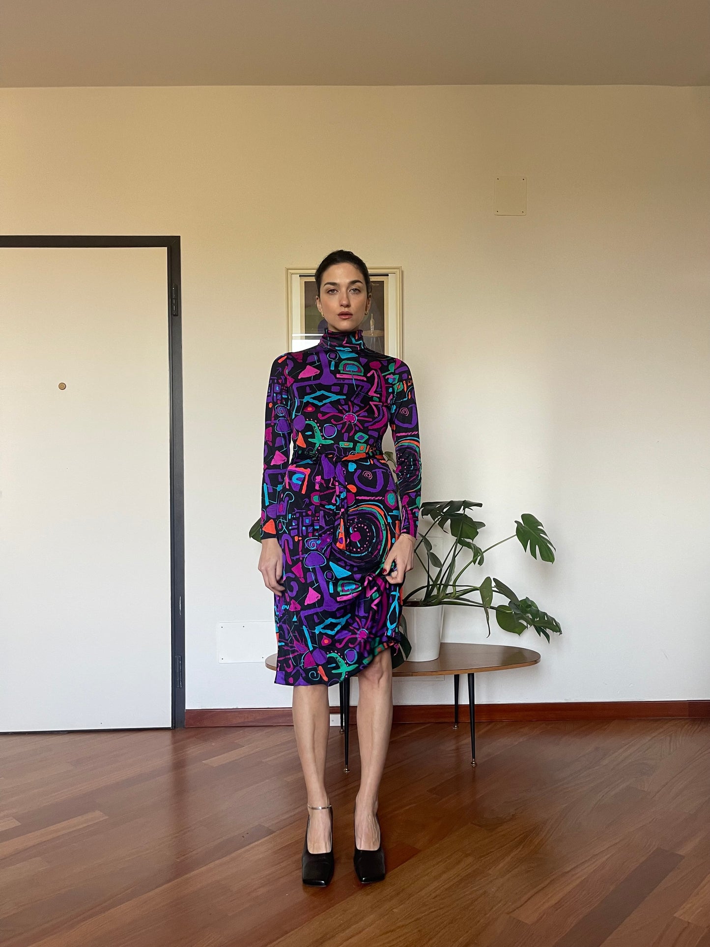 Ken Scott hand printed dress