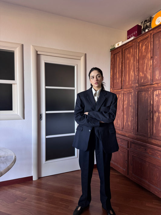 Dark Blue pinstriped suit