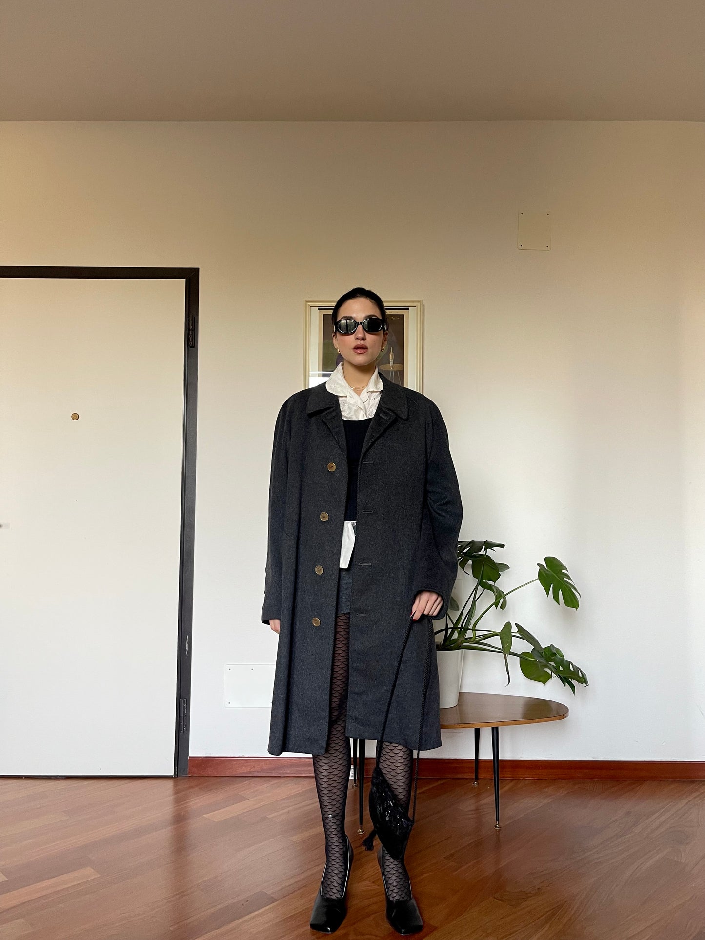 Dark grey wool coat