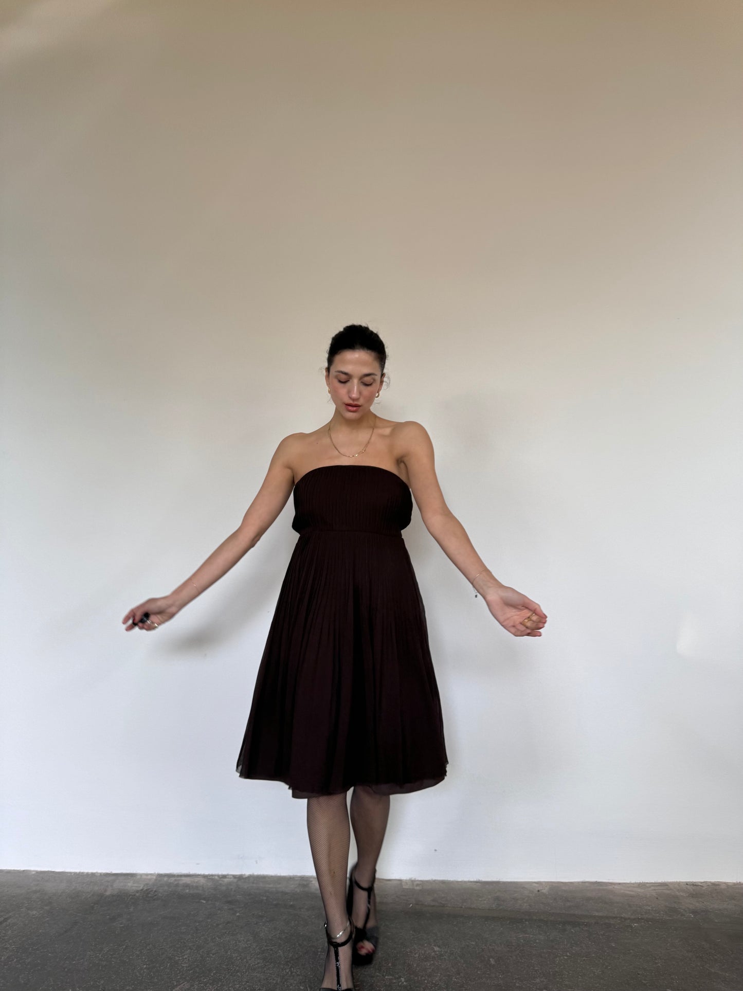 Choco silk J Crew dress