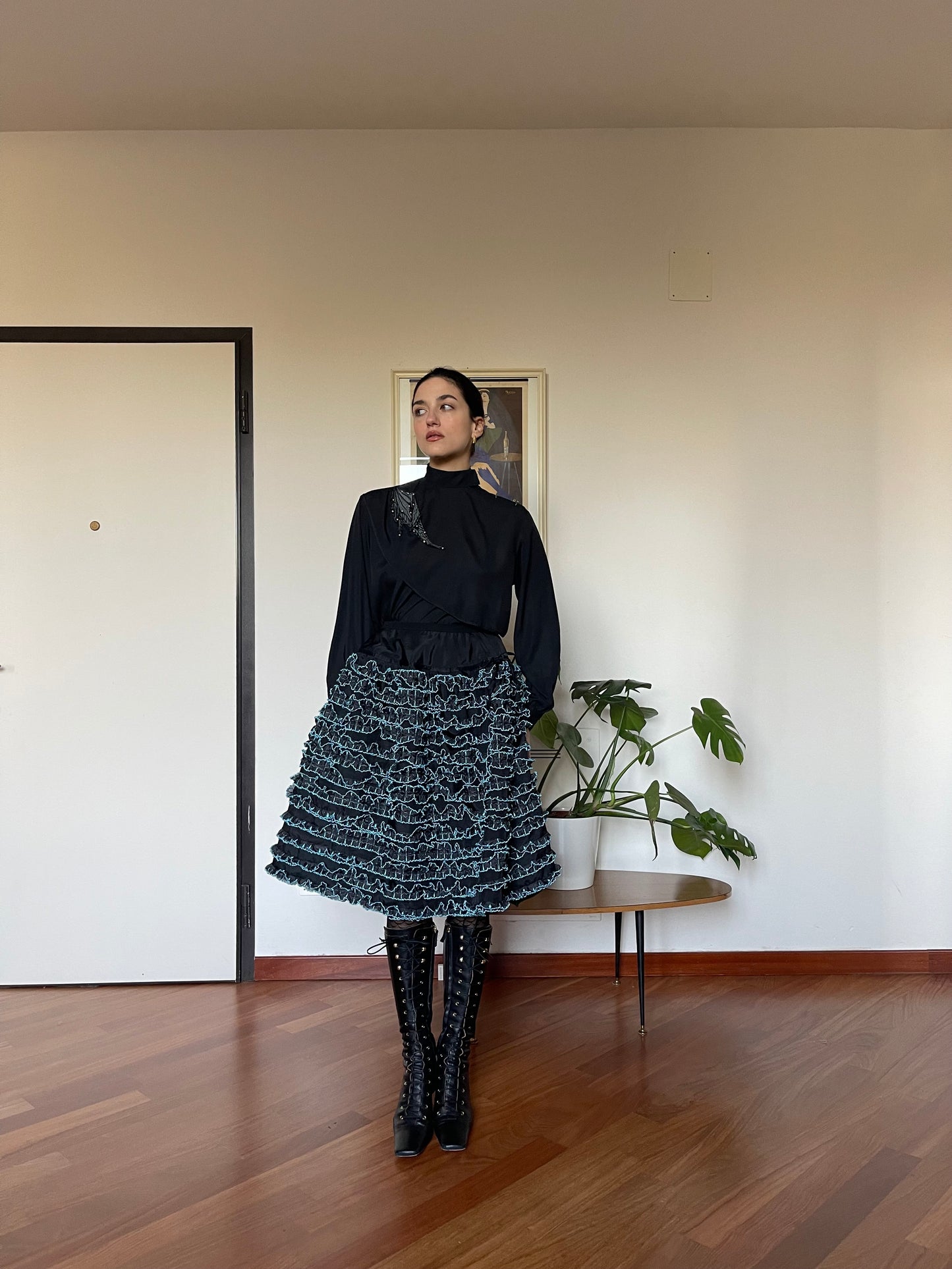 The doll skirt-light blue