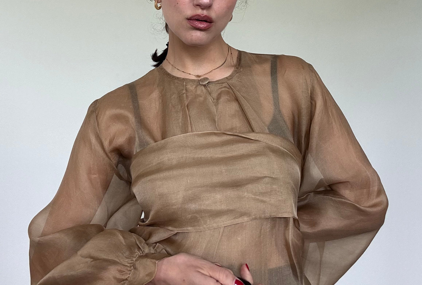 Organza dress & maxi blouse