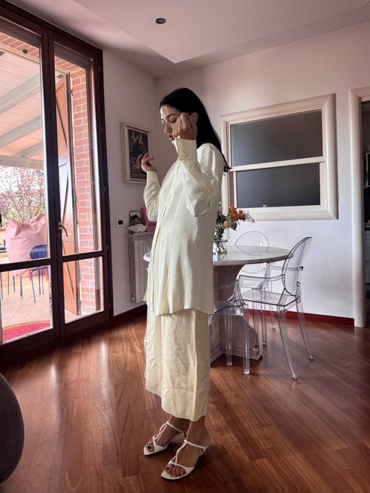 Long cream shirt