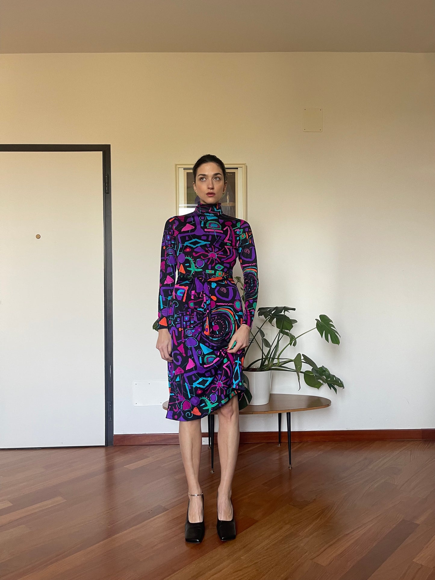 Ken Scott hand printed dress