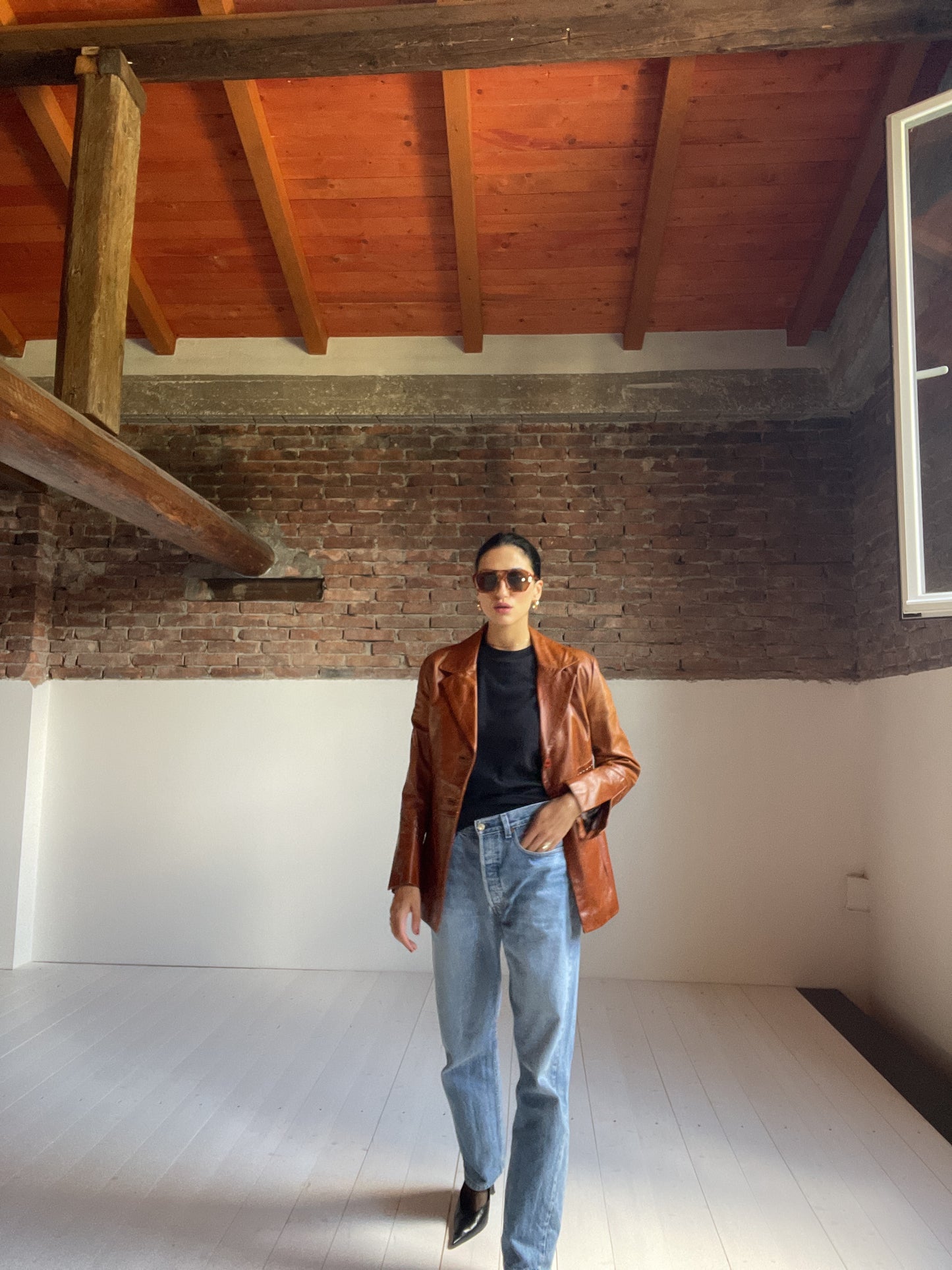 Caramel leather jacket