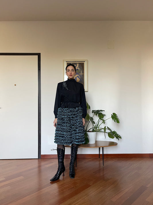 The doll skirt-light blue