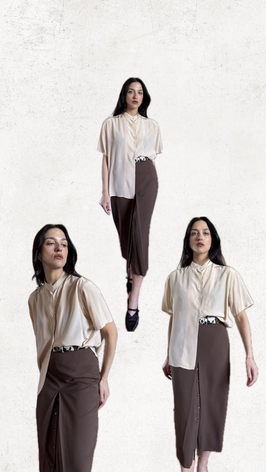 The ivory silk shirt