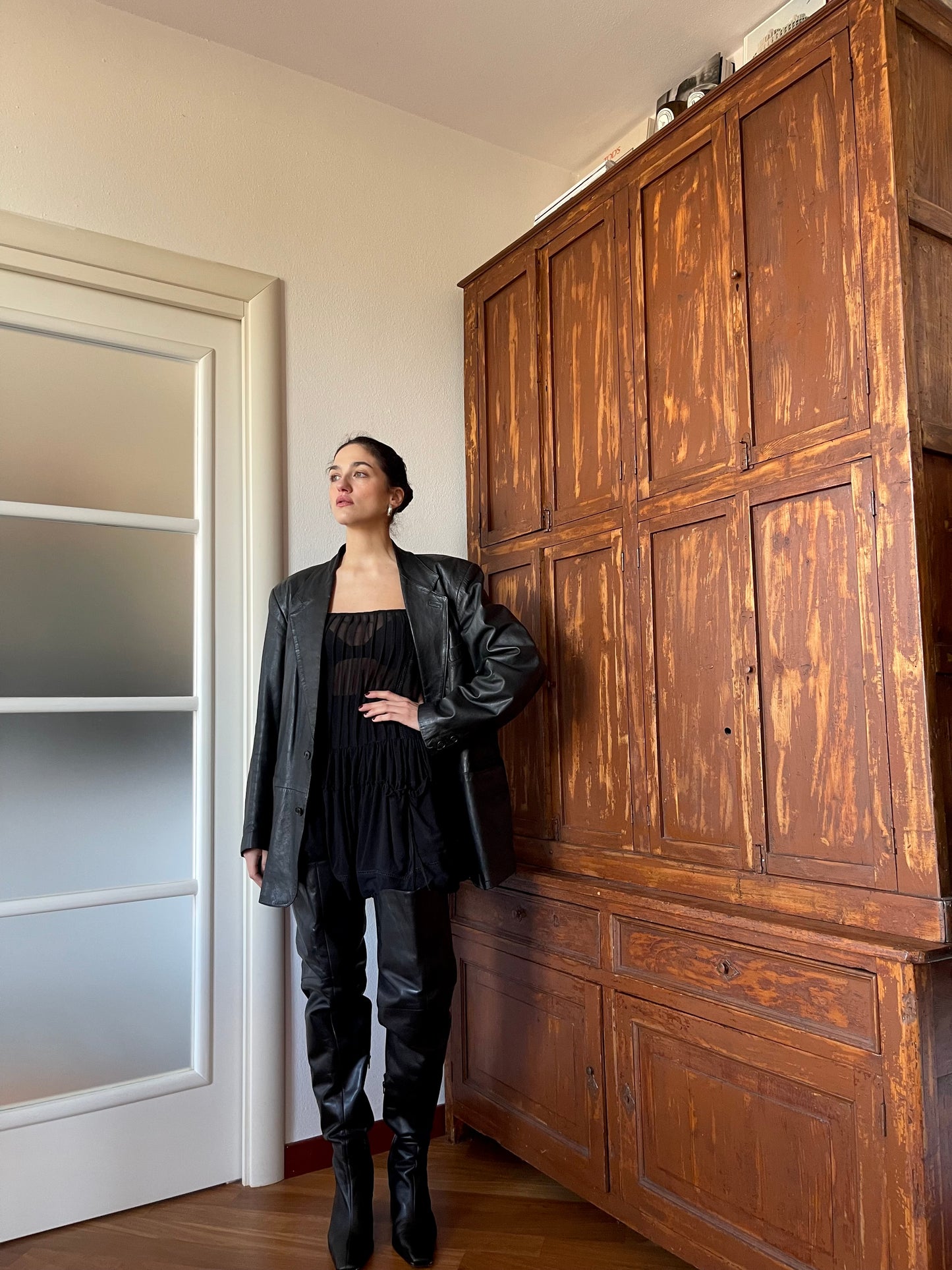Necessario leather blazer