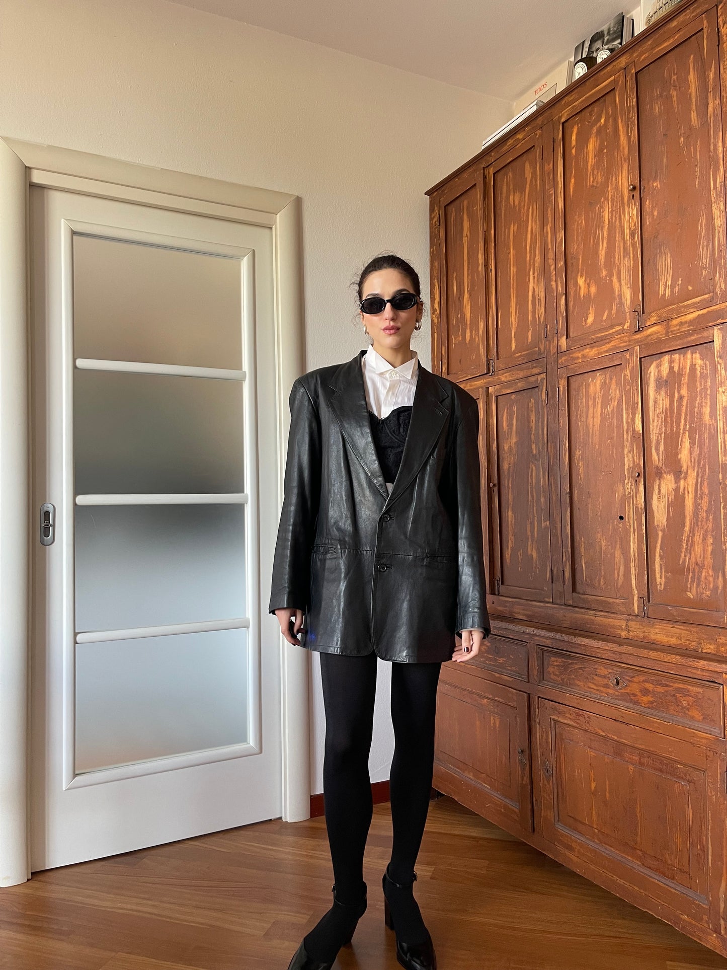 Necessario leather blazer