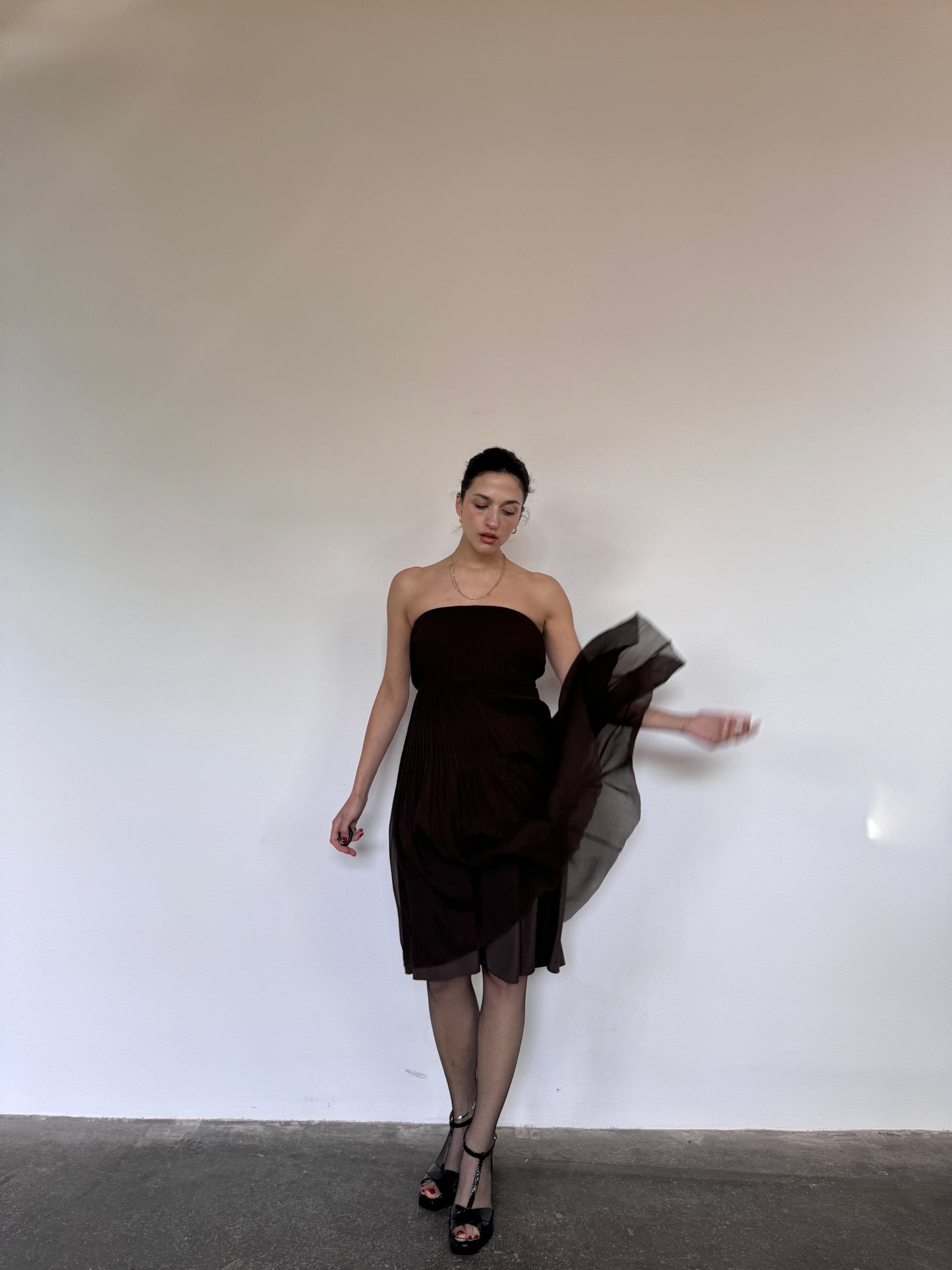 Choco silk J Crew dress
