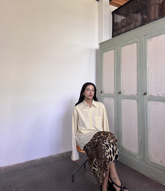 Yellow & white shirt