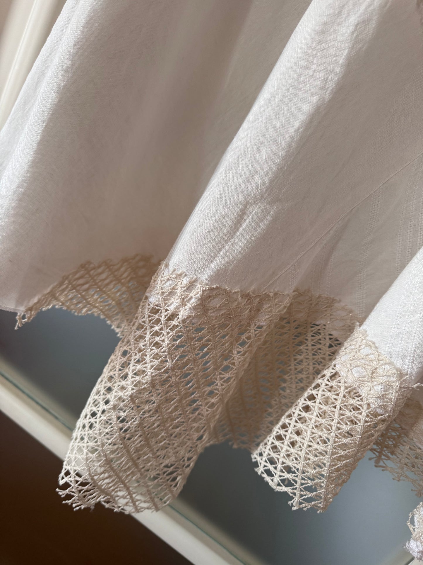 White linen skirt