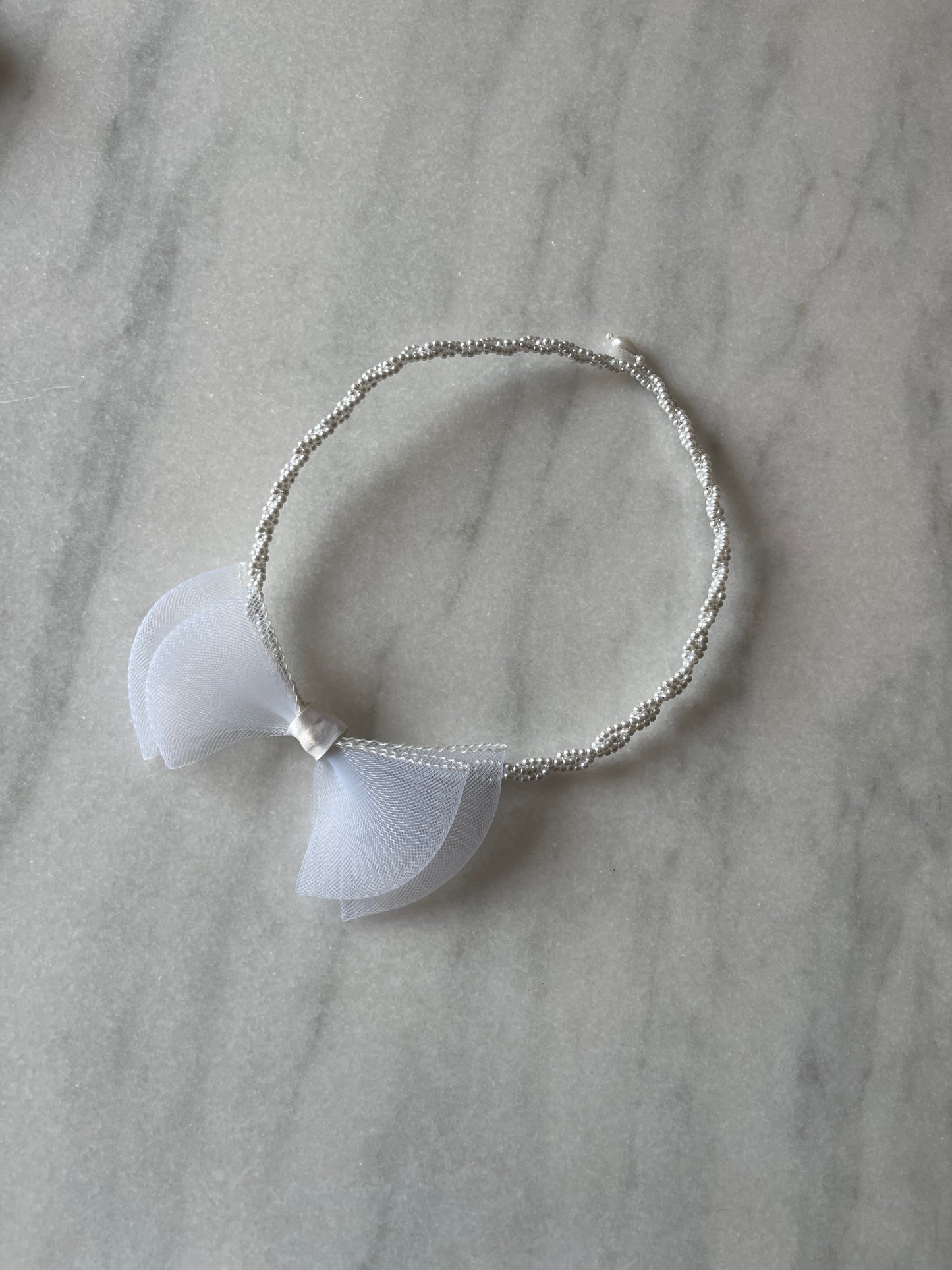 Lace lingerie top + pearl crown