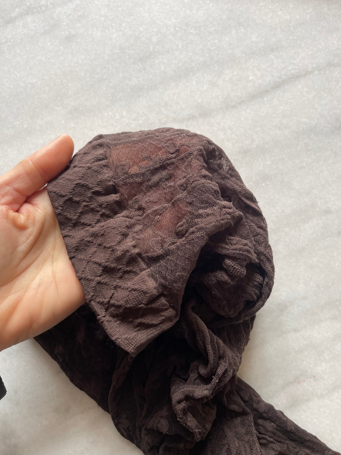 Brown lace collant