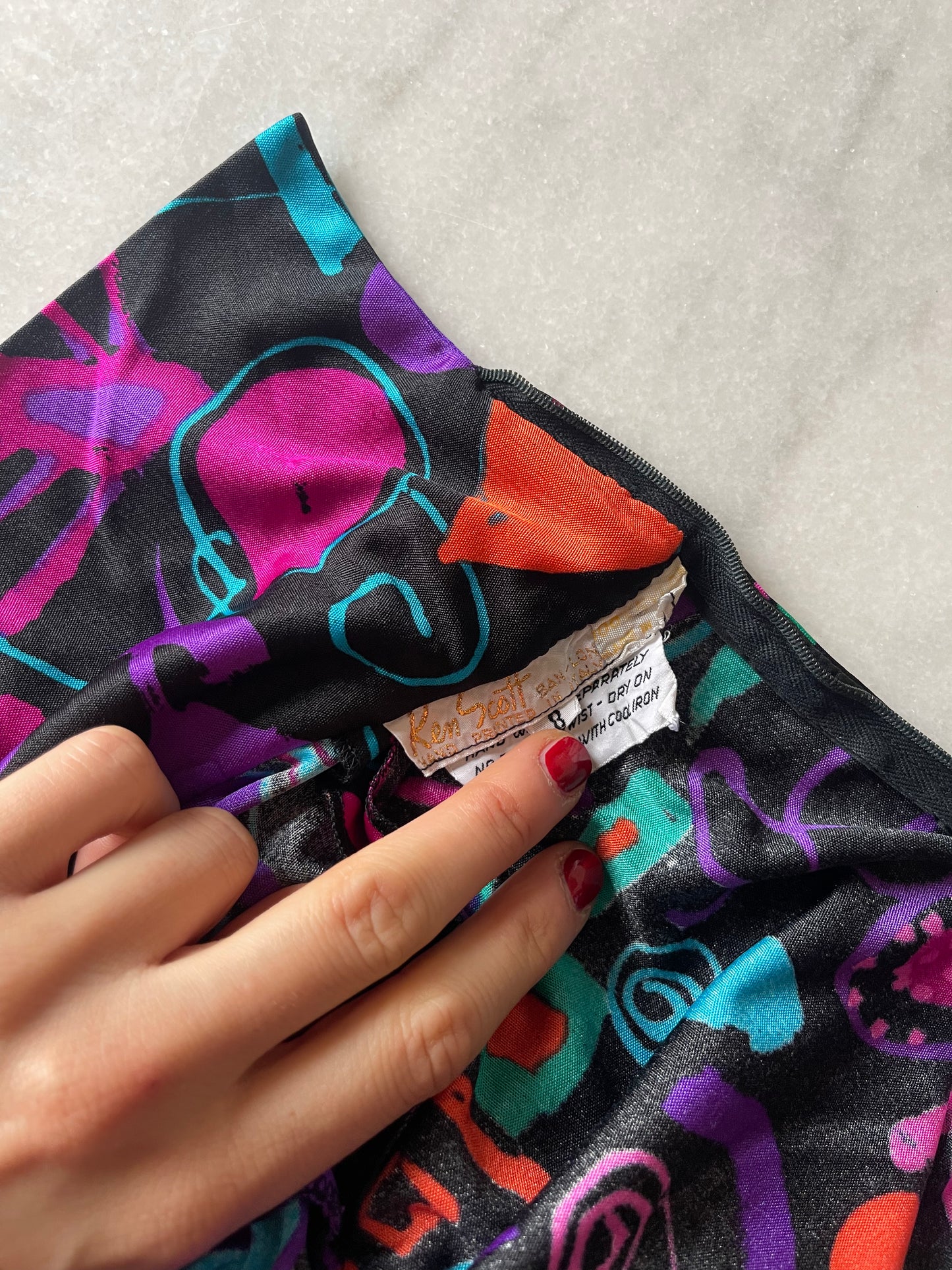 Ken Scott hand printed dress