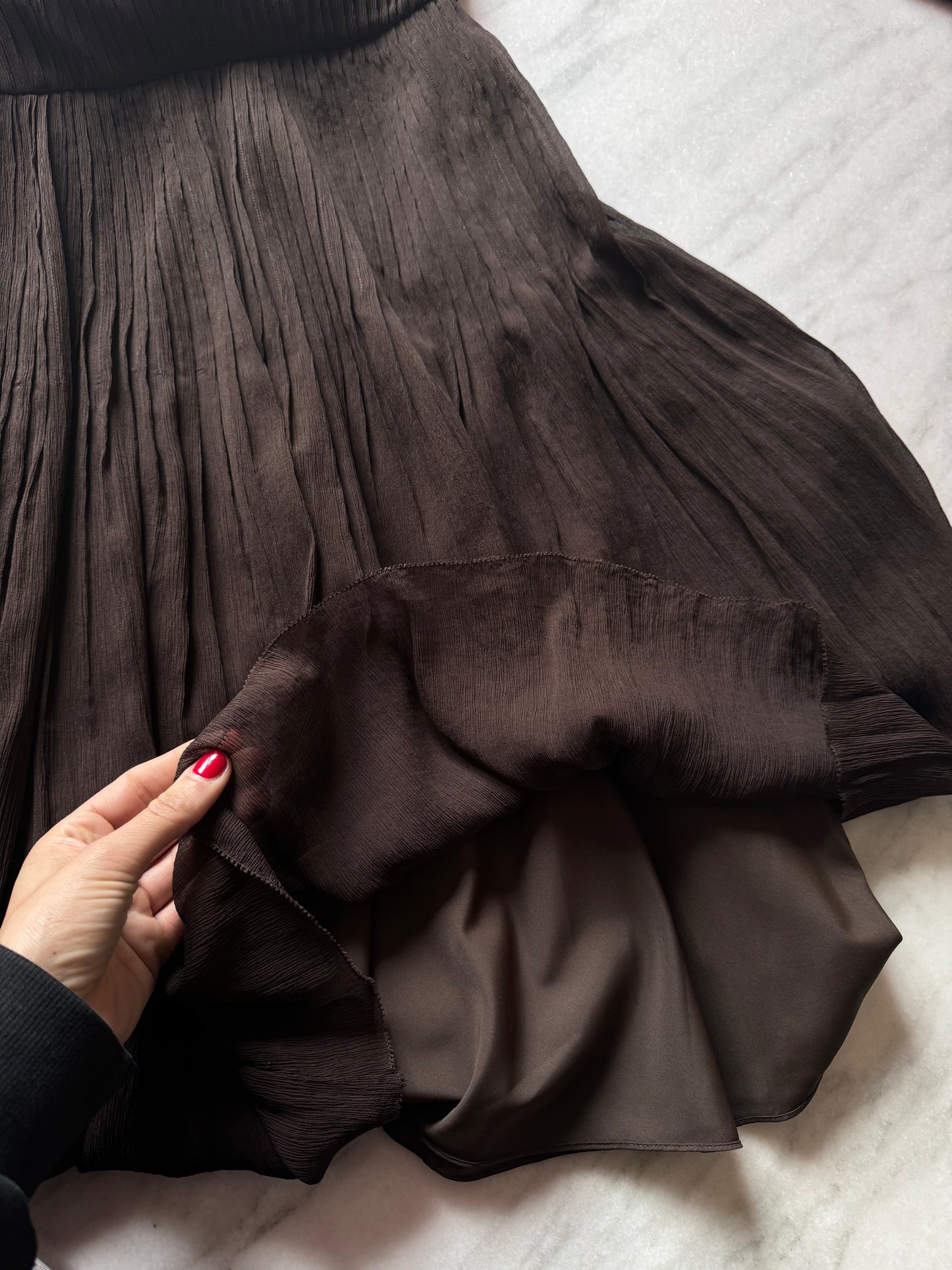 Choco silk J Crew dress